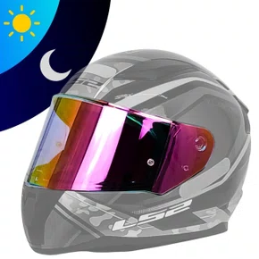 Viseira LS2 FF320 FF353 FF800 FF810 Revo Pink Dia e Noite Visor 1