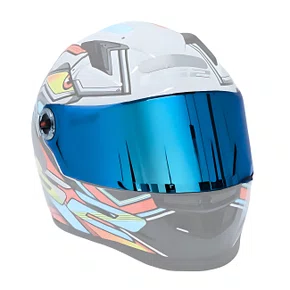 Viseira Ls2 Ff358 Ff396 Azul Polivisor Anti Risco