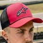 Bone Alpinestars Ageless Shadow Trucker Preto Vermelho