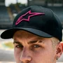 Bone Alpinestars Ageless Snapback Preto Vermelho