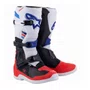 Bota Alpinestars Tech 3 Branco Vermelho Azul Escuro