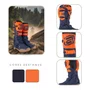 Bota Motocross Asw Elevate Enduro Marinho Laranja