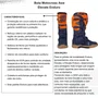 Bota Motocross Asw Elevate Enduro Marinho Laranja