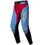 Calça Alpinestars Racer Ocuri 25 Azul Vermelho e Amarelo Fluo