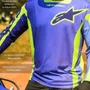 Camisa Alpinestars Racer Portl Roxo Amarelo Fluo