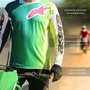 Camisa Alpinestars Racer Portl Verde Branco Preto