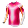 Camisa Alpinestars Supertech SX MIG Rosa Fluo Branca