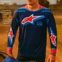 Camisa Alpinestars Supertech Vista Azul Marinho Vermelho