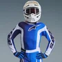 Camisa Alpinestars Youth Fluid Portl Infantil Azul Branco UCLA