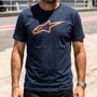 Camiseta Alpinestars Ageless 2.0 Azul Marinho Laranja