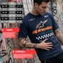 Camiseta Alpinestars Aplomb Oversized Azul manga curta casual