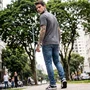 Camiseta Alpinestars Betteryet Cinza Casual Masculino Manga Curta