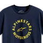 Camiseta Alpinestars Mx Azul manga curta básica casual premium