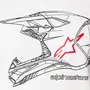 Camiseta Alpinestars Mx Helmet Branco