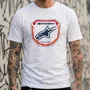 Camiseta Alpinestars Plate Branca manga curta básica discreta