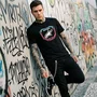 Camiseta Alpinestars Plate Preta manga curta básica casual