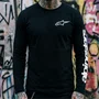 Camiseta Alpinestars Trackside ML Preta Branca