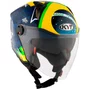 Capacete Aberto Kyt D-City Diogo Moreira Azul Amarelo