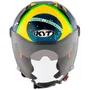 Capacete Aberto Kyt D-City Diogo Moreira Azul Amarelo