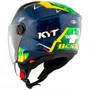 Capacete Aberto Kyt D-City Diogo Moreira Azul Amarelo
