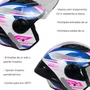 Capacete Aberto LS2 OF616 S Airflow 2 Draze Branco Azul Rosa