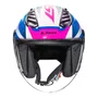 Capacete Aberto LS2 OF616 S Airflow 2 Draze Branco Azul Rosa