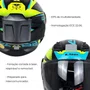 Capacete Aberto LS2 OF616 S Airflow 2 Draze Preto Amarelo