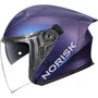 Capacete Aberto Norisk Downtown 2 Monocolor Azul Fosco