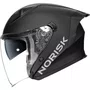 Capacete Aberto Norisk Downtown 2 Monocolor Preto Fosco