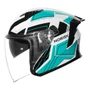 Capacete Aberto Norisk Downtown 2 Provenza Branco Azul
