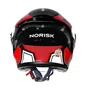 Capacete Aberto Norisk Downtown 2 Provenza Preto Vermelho