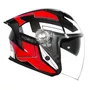 Capacete Aberto Norisk Downtown 2 Provenza Preto Vermelho