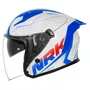 Capacete Aberto Norisk Downtown 2 Stage Branco Vermelho