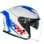 Capacete Aberto Norisk Downtown 2 Stage Branco Vermelho
