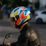 Capacete Aberto Norisk Downtown Provenza Branco Laranja