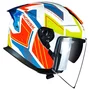 Capacete Aberto Norisk Downtown Provenza Branco Laranja