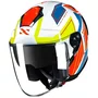Capacete Aberto Norisk Downtown Provenza Branco Laranja