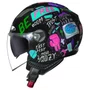 Capacete Aberto Norisk Orion SV Free Preto Roxo