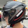 Capacete Aberto Racer1 Rc3 Wind-R Horizon Preto Cinza Vermelho