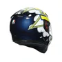 Capacete Agv K3 SV Bubble Azul Branco Amarelo