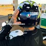 Capacete Agv K3 SV Bubble Azul Branco Amarelo