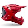 Capacete Alpinestars SM10 Flood Vermelho Fosco Brilho