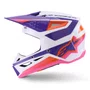 Capacete Alpinestars SM3 Heat Branco Roxo Rosa