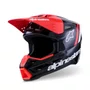 Capacete Alpinestars SM3 Radium Preto Vermelho Branco