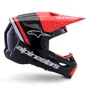 Capacete Alpinestars SM3 Radium Preto Vermelho Branco