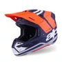 Capacete Motocross Off Road Alpinestars SM7 Core Laranja Azul