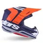 Capacete Motocross Off Road Alpinestars SM7 Core Laranja Azul