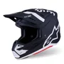 Capacete Motocross Off Road Alpinestars SM7 Dasher Preto Branco