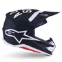 Capacete Motocross Off Road Alpinestars SM7 Dasher Preto Branco