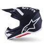 Capacete Motocross Off Road Alpinestars SM7 Dasher Preto Branco